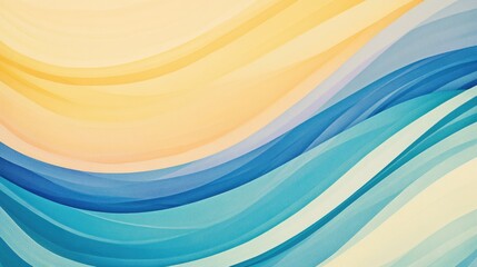 Aufkleber - Gradient background featuring curved lines fading into soft pastel hues, symbolizing calmness.