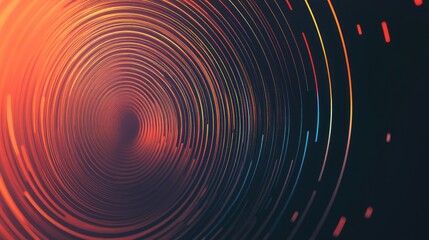 Leinwandbilder - Minimalist background with spiraling lines radiating outward, forming a hypnotic visual effect.