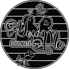 Wall Mural - You + me t shirt vector Design, Graphic and illustration