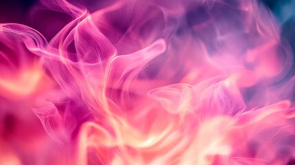 Poster - Colorful wisps of smoke create a mesmerizing abstract pattern in vivid hues.