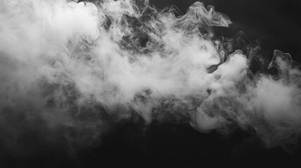 Poster - Swirling white smoke against a dark backdrop creates a mysterious atmosphere.