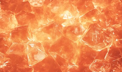Poster - Glowing molten glass in vibrant colors