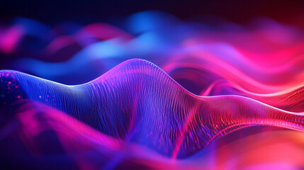Poster - Vibrant flowing waves of colorful light create a mesmerizing display.