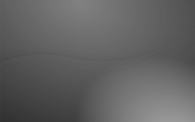 Poster - dark gray abstract design with smooth, flowing waves, ideal for modern digital backgrounds and elega