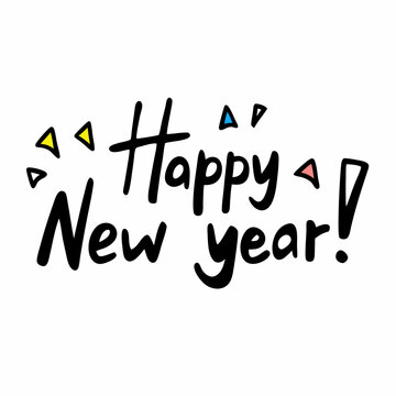 Happy new year template Design vector illustration (7)