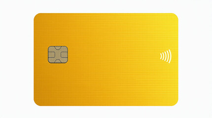 Poster - Yellow Credit Card Mockup with NFC Symbol