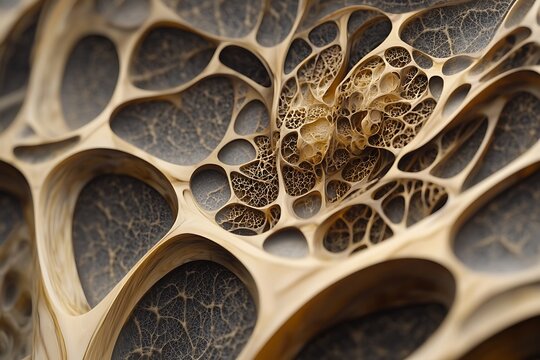 Abstract Beige Organic Structure Swirling Design