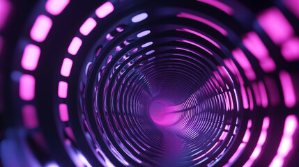 Poster - Colorful tunnel with bold lights creating a futuristic atmosphere.