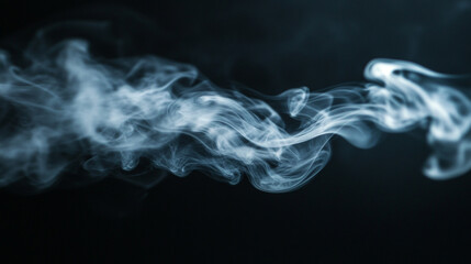 Poster - Smokeracefully swirling against a dark backdrop in a serene moment.