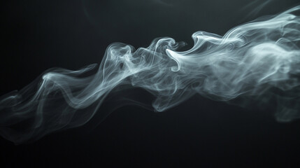 Poster - Swirling smoke dances against a dark background in artistic display.