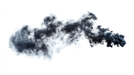 Poster - Dark smoke swirls dramatically against a white background.