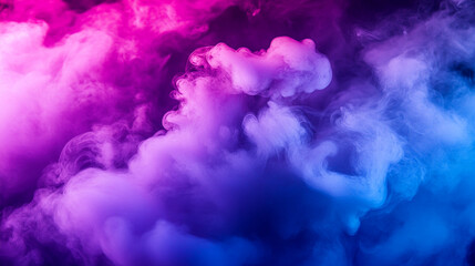Poster - Colorful wisps of smoke swirl in vibrant shades of purple and blue.