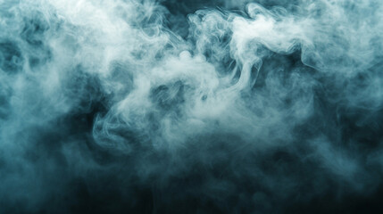 Poster - Ethereal smoke swirling against a dark background creates a mystical atmosphere.