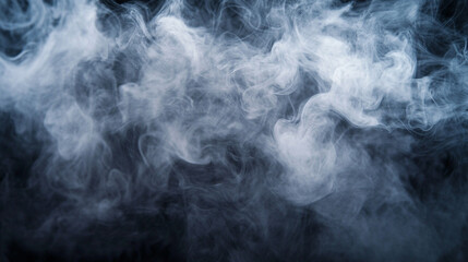 Poster - Wisps of white smoke rising against a dark background creating an ethereal atmosphere.