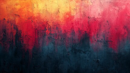 Poster - A vibrant abstract painting blending warm reds and cool blacks, evoking emotion and creativity. Perfect for artistic projects and modern designs.