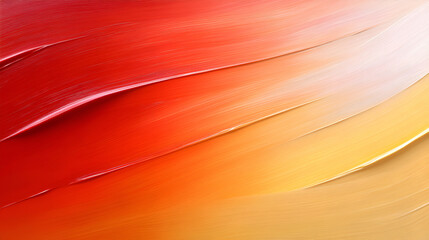 Poster - An abstract artwork featuring vibrant strokes of red, orange, and white, conveying a sense of movement and energy.