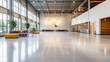 © Nazlykhan - Spacious modern industrial interior with large windows and minimalist design