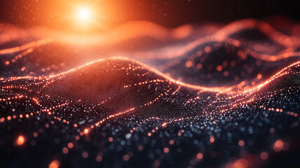 A dynamic flowing data technology background symbolizing chaotic information streams, visualizing the complexity and interconnectedness of modern data systems in a digital world

