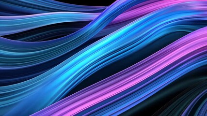 Poster - Colorful Layered Waves in 3D with Dynamic Movement and Energy