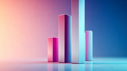 Poster - Colorful Data Visualization with Rising Statics and Abstract Background Effects