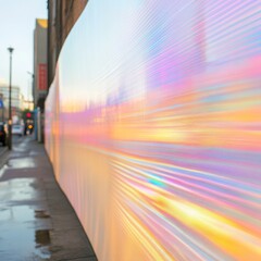 Aufkleber - Vibrant Urban Interaction Curved LED Wall on City Street
