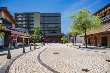 Wall Mural - 山代温泉 温泉通りと街並み風景