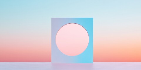 Leinwandbilder - Pastel Urban Reflections Minimal Cityscape with Abstract Harmony