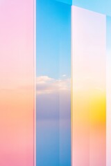 Poster - Pastel Reflections Abstract Architecture and Minimalist Urban Harmony