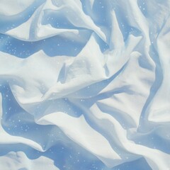 Poster - Starry Blue and White Fabric Mystical Cosmic Patterns