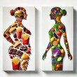© buena17 - Creative contrast of junk food versus vibrant healthy vegetables and fruits