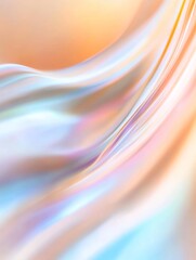 Poster - Pastel Abstract Economic Data Visualization with Soft Curves