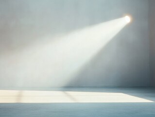 Aufkleber - Minimalist Light Beam on Blank Wall with Textured, Surreal Atmosphere