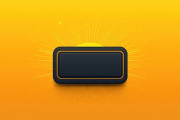 Poster - Digital illustration of a computer monitor with vibrant yellow background