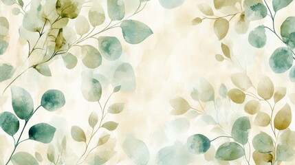 Poster - Nature-inspired leaf patterns home decor digital art tranquil environment aesthetic view botanical concept for design impact