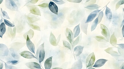 Poster - Nature inspired leaf patterns botanical art digital illustration calm atmosphere overhead view home decor design