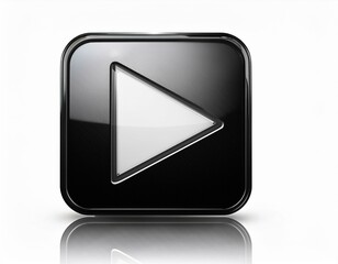 Wall Mural - button, youtube, play, icon, video, arrow, music, player, symbol, web, media, internet, vector, sign