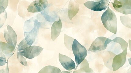 Poster - Nature-inspired leaf patterns botanical art digital design calm environment abstract view organic aesthetic
