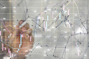 Poster - stock market graph business digital