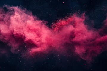 abstract colored dust explosion on a black background.