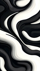 Wall Mural - Abstract black white swirls marble texture background design for website, social media, or print. Generative AI