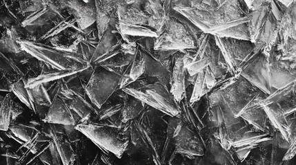  Abstract Black And White Ice Crystal Texture
