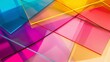 © AndreyFrol - Clear sheets of acrylic or plexiglass arranged in different colors to create a bright and colorful effect.