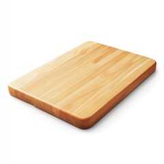 Poster - Wooden Cutting Board on White Surface