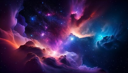 colourful outer area nebula cloud galaxy heritage