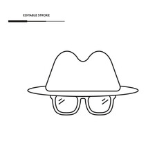 Poster - Spy Line Icon Vector Design.