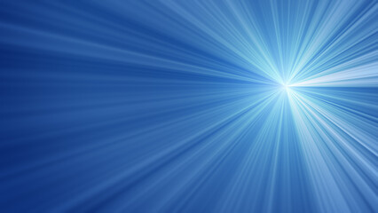 Poster - light blue and blue starburst effect or light trails moving to infinity. abstract futuristic high re