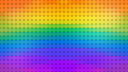 Poster - abstract grid background of rounded rainbow colored squares with color gradient. gay pride and lgbt 