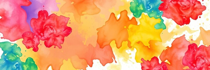 Wall Mural - A bundle set of vector colorful watercolor backgrounds perfect for business card or flyer template, flyer, business card, template