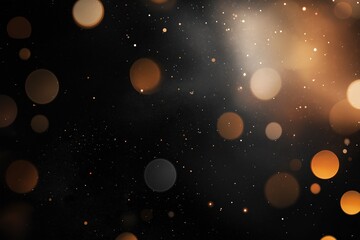 Poster - A black background with a lot of blurry circles. The circles are of different sizes and colors, creating a sense of movement and energy. Scene is dynamic and lively