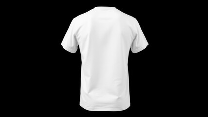 Wall Mural - Blank T Shirt color black template front and back view on white background, blank, design, mockup